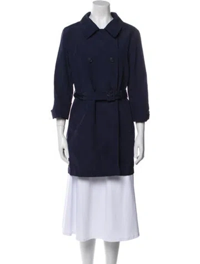 Pre-owned Prada 2012 Trench Coat In Blue