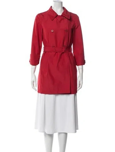 Pre-owned Prada 2012 Trench Coat In Red