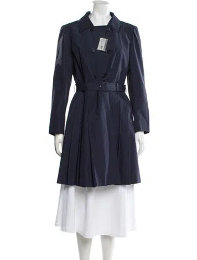 Pre-owned Prada 2012 Trench Coat W/ Tags In Blue