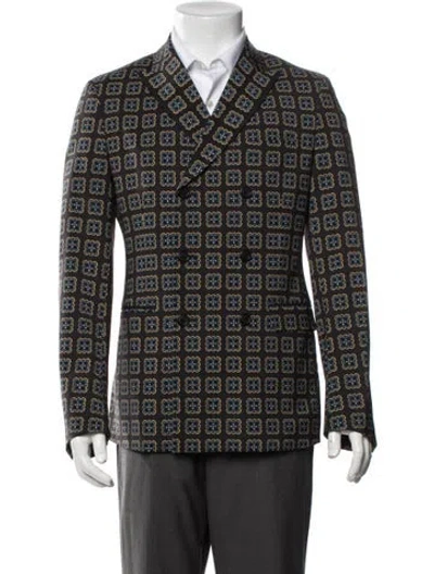 Pre-owned Prada 2012 Virgin Wool Blazer In Black