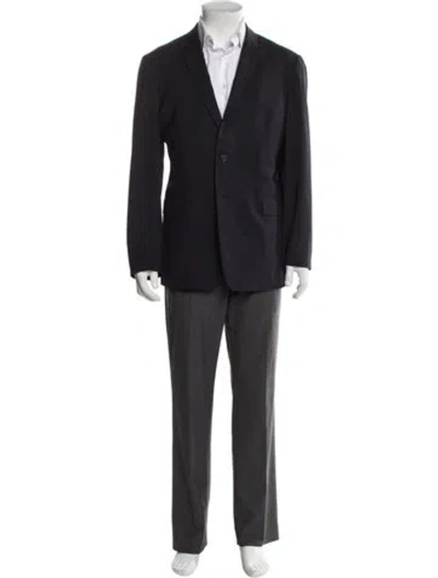 Pre-owned Prada 2012 Virgin Wool Blazer In Blue