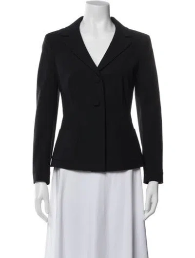 Pre-owned Prada 2012 Virgin Wool Blazer In Blue