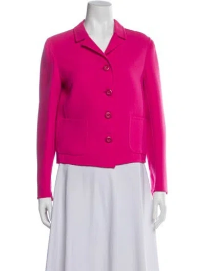 Pre-owned Prada 2012 Virgin Wool Blazer In Pink