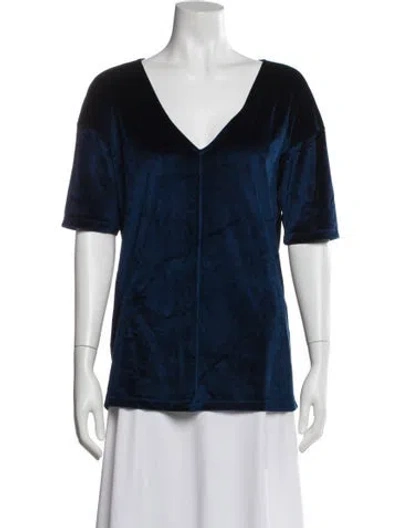 Pre-owned Prada 2012 V-neck T-shirt In Blue