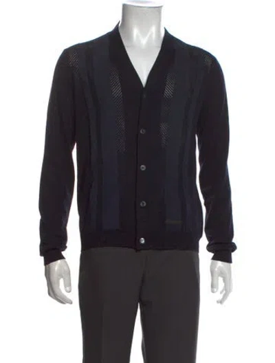 Pre-owned Prada 2012 Wool Cardigan In Black