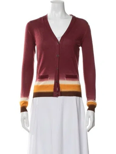 Pre-owned Prada 2012 Wool Sweater In Burgundy