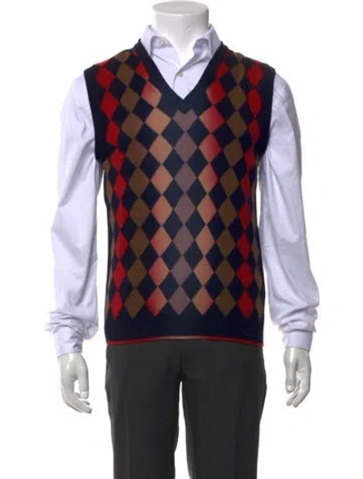 Pre-owned Prada 2012 Wool Sweater Vest In Black