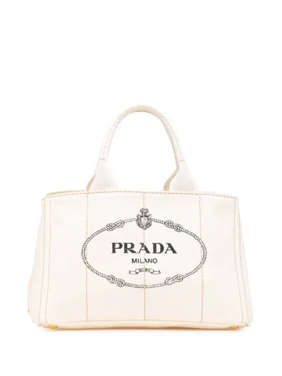 Pre-owned Prada 2013-2024 Canvas Canapa Logo Satchel