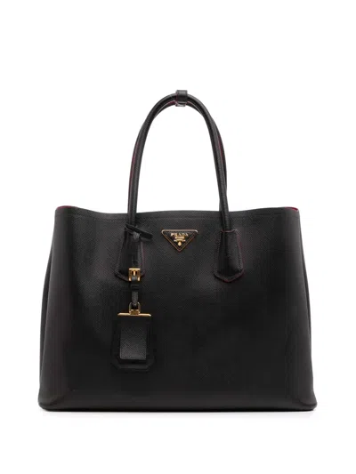 Pre-owned Prada 2013-2024 Medium Saffiano Cuir Double Satchel