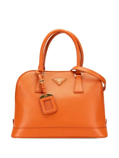 Pre-owned Prada 2013-2024 Medium Saffiano Lux Open Promenade Satchel