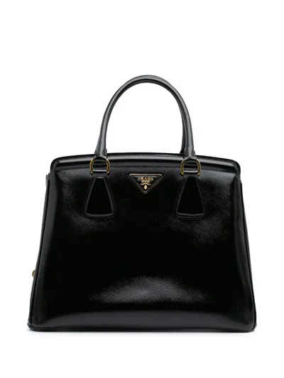 Pre-owned Prada 2013-2024 Medium Saffiano Vernice Parabole Tote Bag
