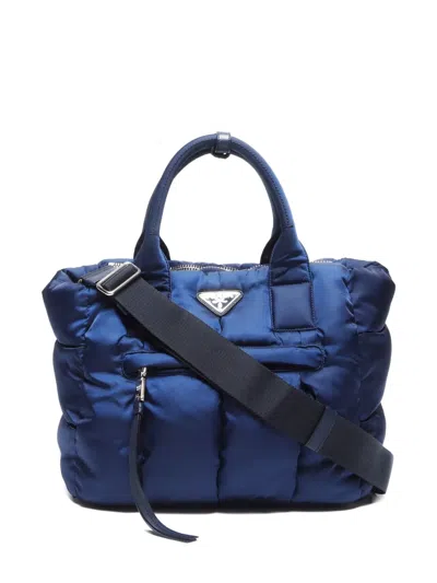Pre-owned Prada 2013-2024 Padded Tote Bag In 蓝色
