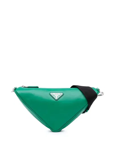 Pre-owned Prada 2013-2024 Soft Calfskin Triangle Crossbody Bag