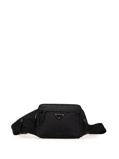 Pre-owned Prada 2013-2024 Tessuto Belt Bag In 黑色