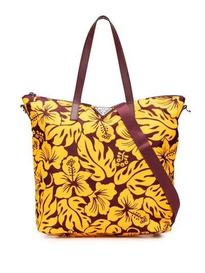 Pre-owned Prada 2013-2024 Tessuto Stampato Tote Satchel