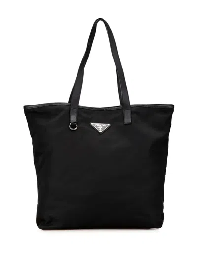 Pre-owned Prada 2013-2024 Tessuto Tote Bag In Black