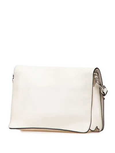Pre-owned Prada 2013-2025 Glace Calf Crossbody Bag In White