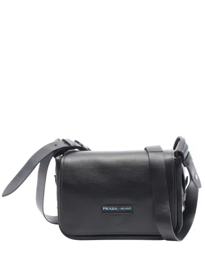 Pre-owned Prada 2013-2025 Grace Lux Flap Bag Shoulder Bag In Black