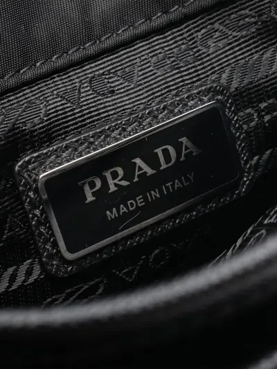 Pre-owned Prada 2013-2025 Re-nylon Shoulder Bag In Black