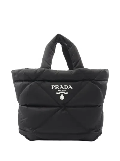 Pre-owned Prada 2013-2025 Re-nylon Tote Bag In Black