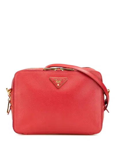 Pre-owned Prada 2013-2025 Saffiano Double Zip Crossbody Bag