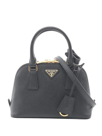 Pre-owned Prada 2013-2025 Saffiano Lux Satchel In Black