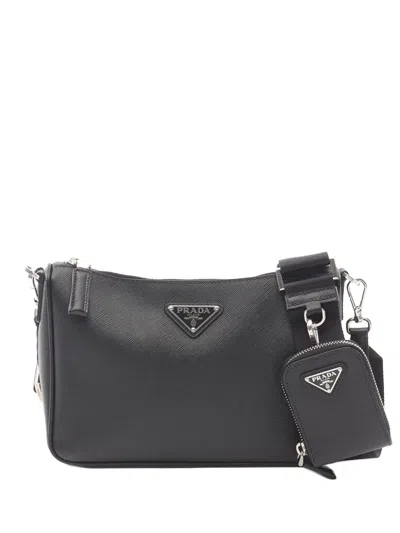 Pre-owned Prada 2013-2025 Saffiano Shoulder Bag In Black