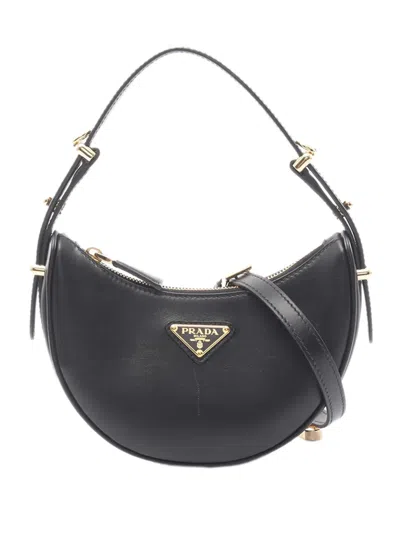 Pre-owned Prada 2013-2025 Smal Soft Calf Arque Shoulder Bag In Black