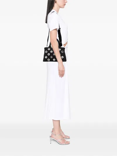 Pre-owned Prada 2013-2025 Small Canvas Canapa Grommet Satchel