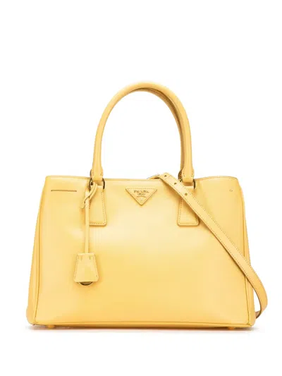 Pre-owned Prada 2013-2025 Small Saffiano Lux Galleria Satchel
