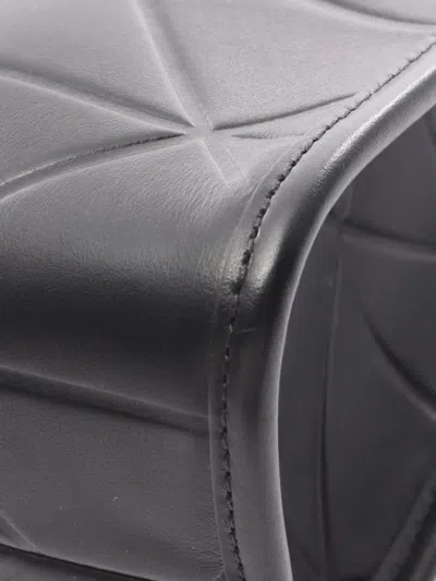 Pre-owned Prada 2013-2025 Soft Calf Leather Symbole Satchel In Black