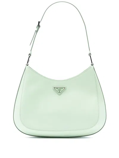 Pre-owned Prada 2013-2025 Spazzolato Cleo Shoulder Bag In Green