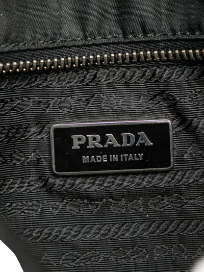 Pre-owned Prada 2013-2025 Spazzolato Trimmed Tessuto Tote Bag In Black