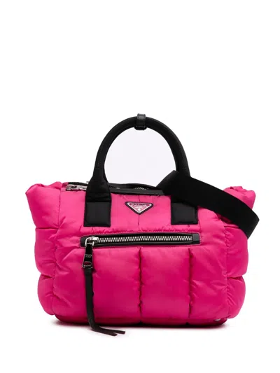 Pre-owned Prada 2013-2025 Tessuto Bomber Satchel