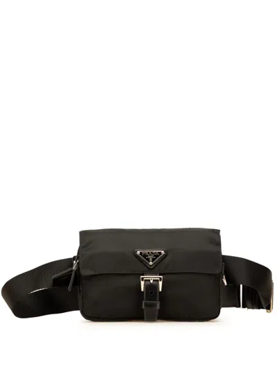 Pre-owned Prada 2013-2025 Tessuto Buckle Belt Bag