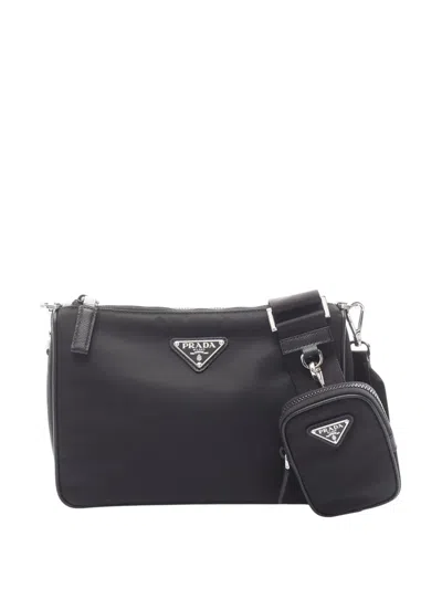 Pre-owned Prada 2013-2025 Tessuto Crossbody Bag In Black