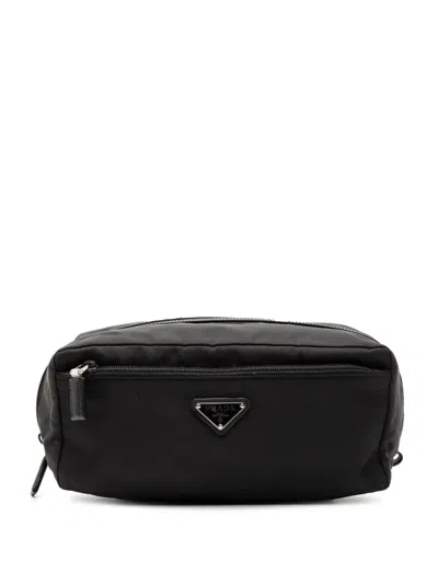 Pre-owned Prada 2013-2025 Tessuto Pouch In Black