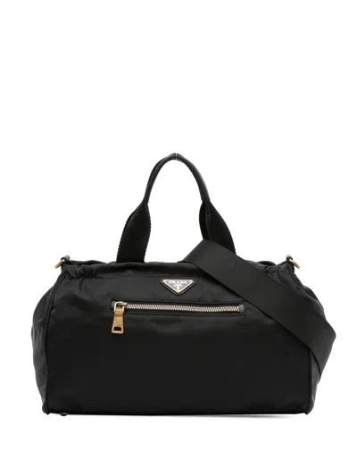 Pre-owned Prada 2013-2025 Tessuto Satchel In Black