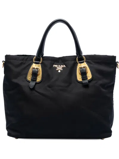 Pre-owned Prada 2013-2025 Tessuto Satchel In Black