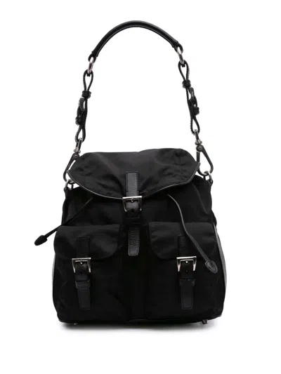 Pre-owned Prada 2013-2025 Tessuto Shoulder Bag In Black