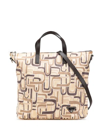 Pre-owned Prada 2013-2025 Tessuto Stampato Satchel