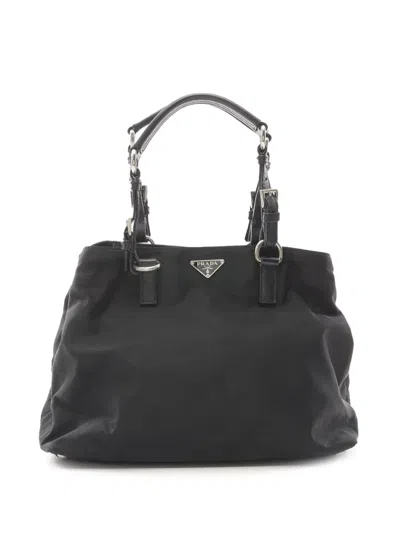 Pre-owned Prada 2013-2025 Tessuto Tote Bag In Black