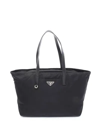 Pre-owned Prada 2013-2025 Tessuto Tote Bag In Black