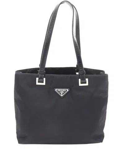 Pre-owned Prada 2013-2025 Tessuto Tote Bag In Black