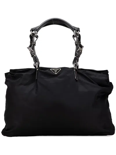 Pre-owned Prada 2013-2025 Tessuto Tote Bag In Black