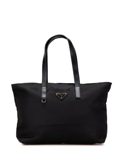 Pre-owned Prada 2013-2025 Tessuto Tote Bag In Black