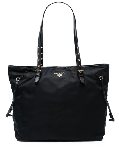 Pre-owned Prada 2013-2025 Tessuto Tote Bag In Black