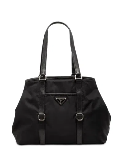 Pre-owned Prada 2013-2025 Tessuto Tote Bag In Black