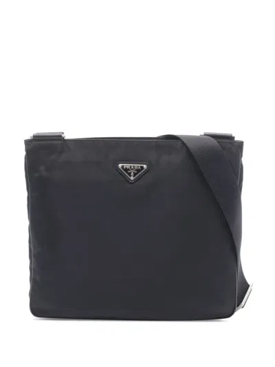 Pre-owned Prada 2013-2025 Tessuto Zip Crossbody Bag In Black