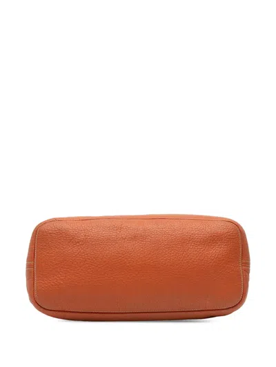 Pre-owned Prada 2013-2025 Vitello Daino Hobo Bag In Orange
